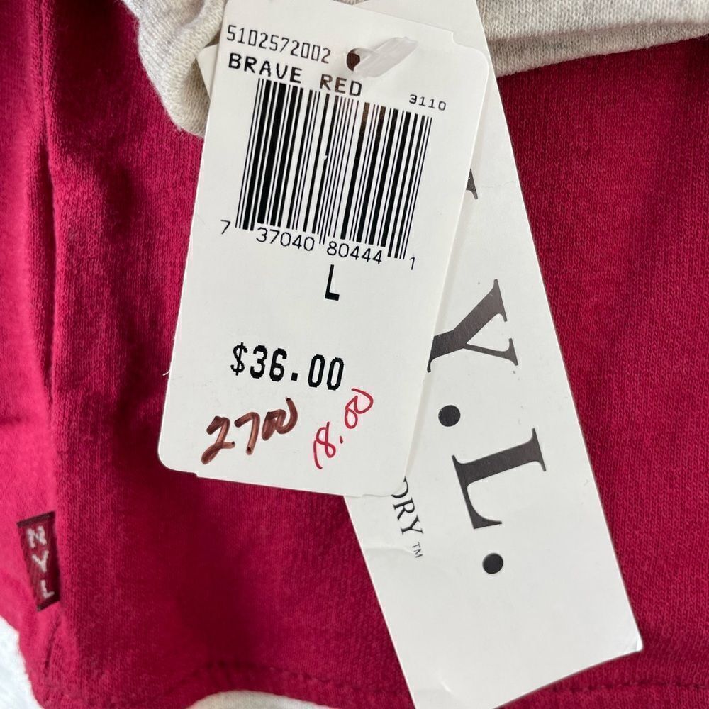 NWT New York Laundry V-Neck Sweat shirt Size L - Picture 7 of 7